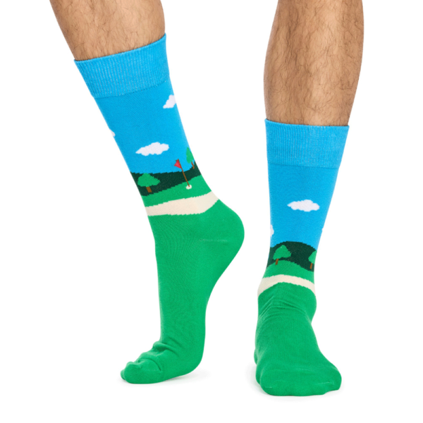Men's Cotton Rich Crew Socks- Golf - Image 2