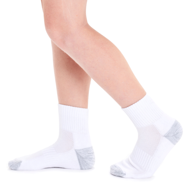 Kid's Tough Quarter Crew Cushion Foot Socks 3 Pack - Image 2