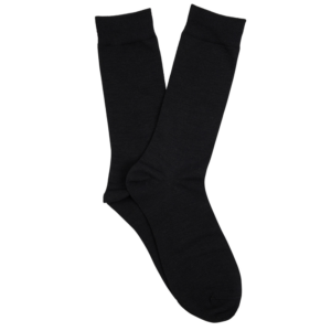 Men's Merino Wool Blend Crew Dress Socks - Smooth Knit