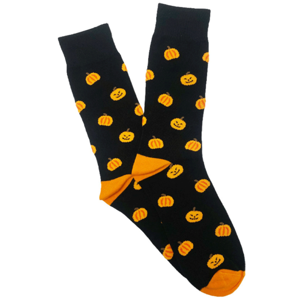 Men’s Fine Cotton Halloween Socks - Pumpkin