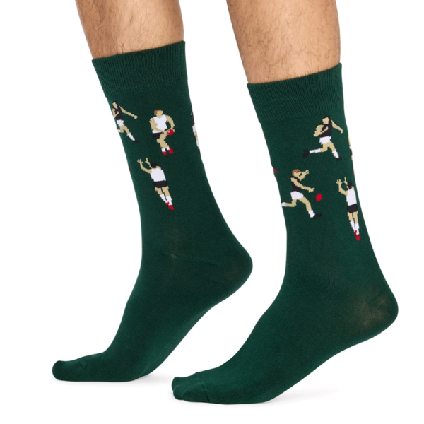 Men's Cotton Rich Dress Crew Socks- 3 Pack- Argyle- Chocolate - Image 2