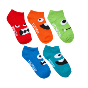 Kids Trainer Liner 5 Pack - Monsters Days of the Week