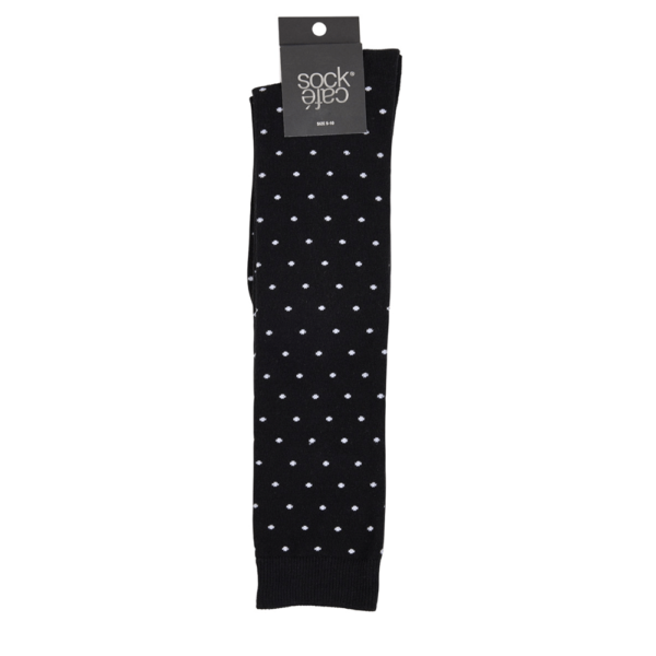 Women's Cotton Knee High Fashion Socks- Mini Spots - Image 2